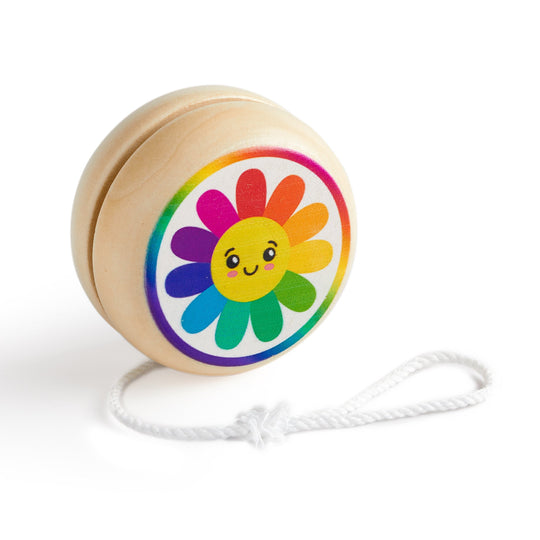 Rainbow Daisy Wooden Yo-Yo